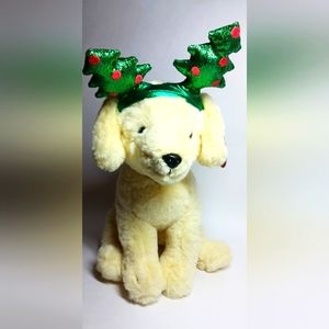 Plush Labrador with Removable Tree Headband 12"
